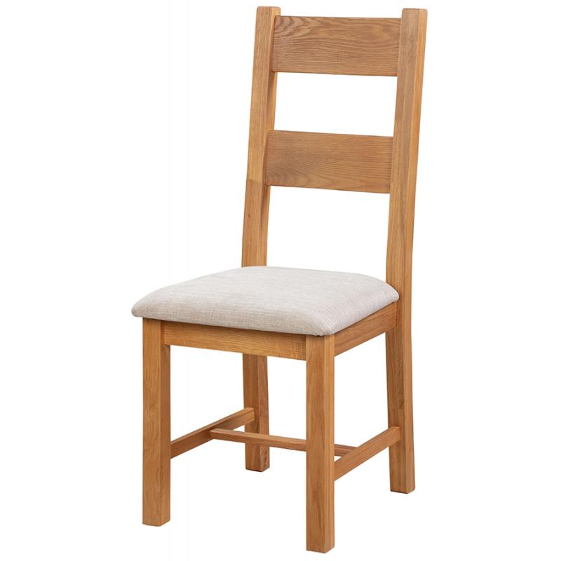 Calverley Oak Beige Linen Dining Chair